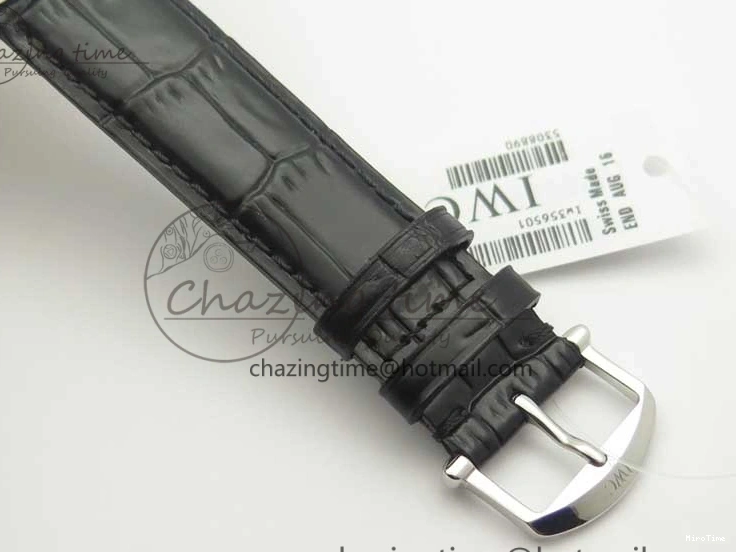 MIROTIME 0520 Portofino Automatic SS MKF 1:1 Best Edition White Dial On Black Leather Strap MIYOTA 9015 V Original 7204